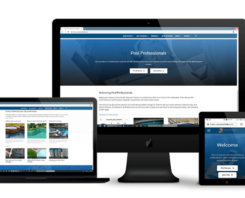 website design services for swimming pool company, builders