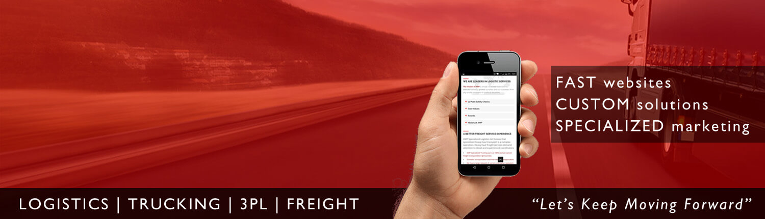 trucking company logistics website design and marketing services