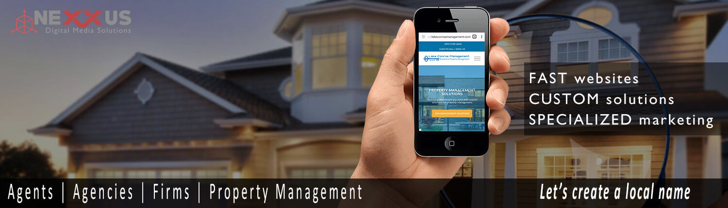 real estate property management web design marketing services company