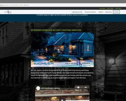 web design marketing landscape lighting companies