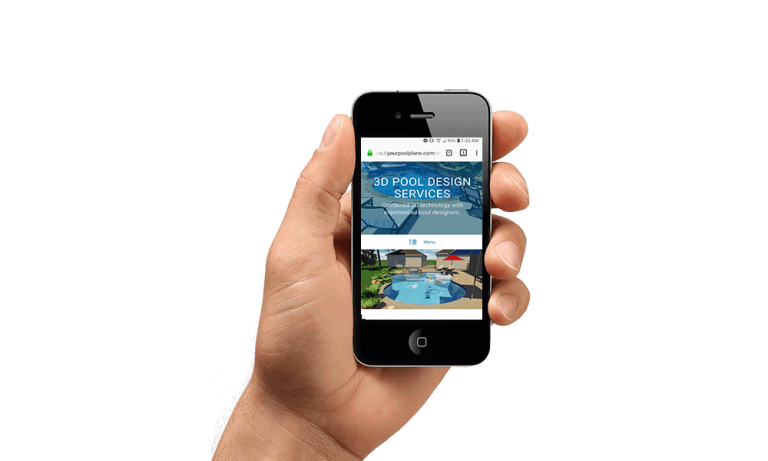 mobile website design for swimming pool company ecommerce