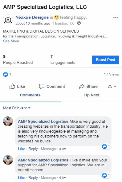 nexxus designs review from amp specialized logistics