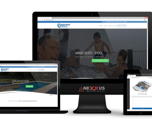website design project for swimming pool company