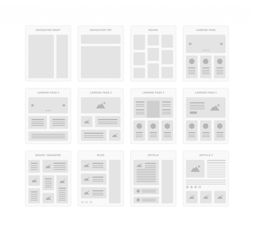 wireframing website layouts