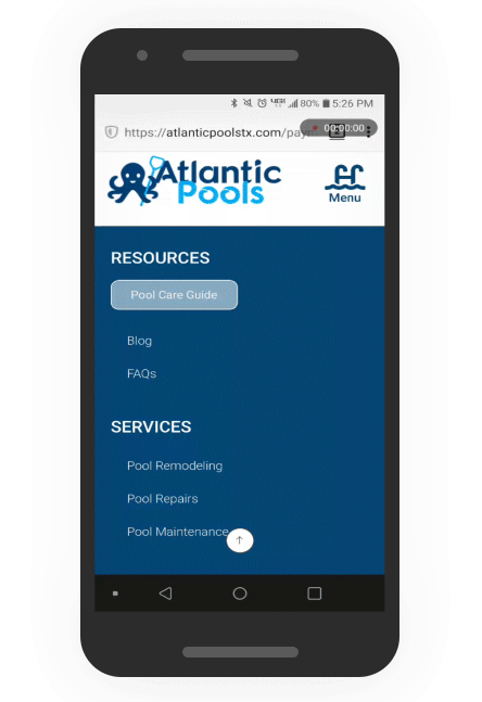 mobile website designs for swimming pool companies (1)