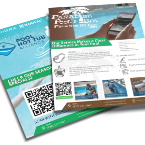 Sales brochure designs for pool companies